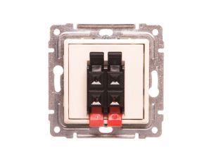 VENA Gniazdo głośnikowe podwójne krem 510371