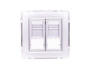 KOS66 Gniazdo komputerowe podwójne 2xRJ45 kat.6 ekranowane aluminium 664068