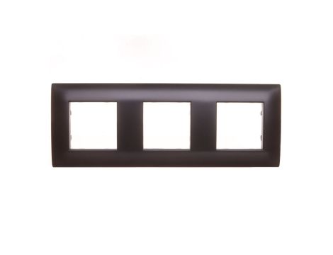 DANTE Ramka potrójna tworzywo lakierowane CZARNY 450983