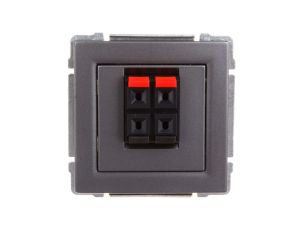 KOS66 Gniazdo głośnikowe podwójne grafit 666071