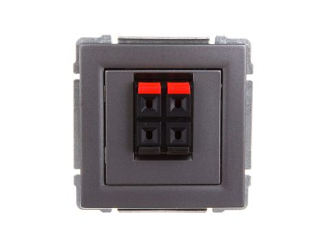 KOS66 Gniazdo głośnikowe podwójne grafit 666071