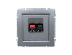 KOS66 Gniazdo głośnikowe pojedyncze grafit 666072