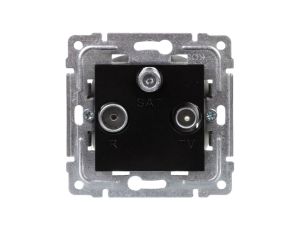 DANTE Gniazdo antenowe RTV/SAT końcowe czarne 450976