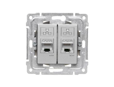 DANTE Gniazdo komputerowe podwójne 2xRJ45 kat.6 ekranowane inox 454168