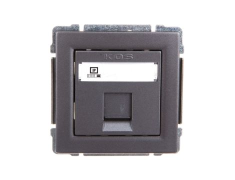 KOS66 Gniazdo komputerowe pojedyncze RJ45 MOLEX kat.5e nieekranowane grafit 666065