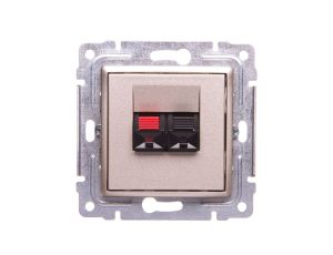 VENA Gniazdo głośnikowe pojedyncze satyna 515072