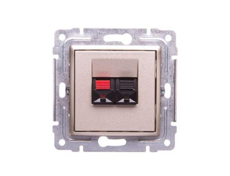 VENA Gniazdo głośnikowe pojedyncze satyna 515072