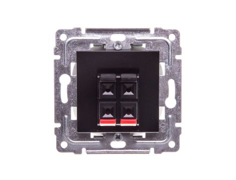 DANTE Gniazdo głośnikowe podwójne czarne 450971