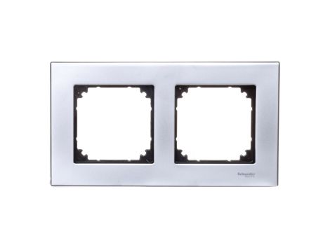 Merten M-Elegance Ramka podwójna metalowa platynowy srebrny MTN403260