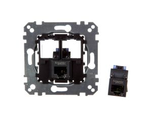 Merten Gniazdo komputerowe podwójne RJ45 kat.6 UTP MTN4576-0002