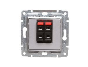 VENA Gniazdo głośnikowe podwójne aluminium 514071