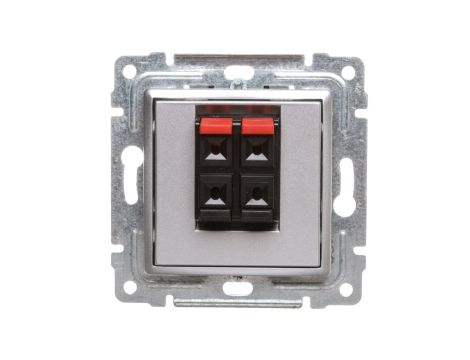 VENA Gniazdo głośnikowe podwójne aluminium 514071