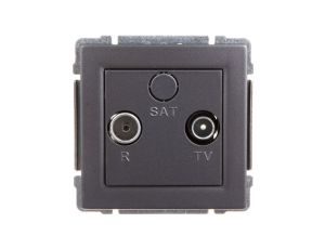 KOS66 Gniazdo antenowe RTV końcowe grafit 666073