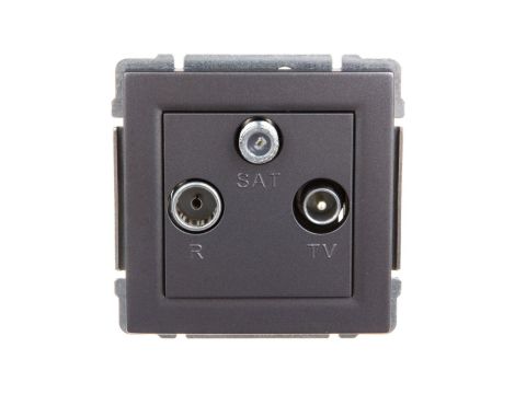 KOS66 Gniazdo antenowe RTV/SAT końcowe grafit 666076