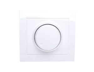 KIER Ściemniacz przyciskowo-obrotowy /żarowy i halogenowy/ biały ŁP-8W/00