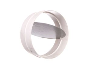 Łącznik kanałowy okrągły z zaworem zwrotnym 150mm biały 694