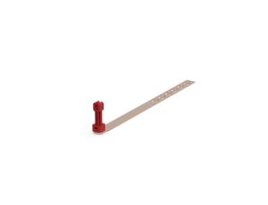 Uchwyt pod dachówkę L-415mm H-70mm miedziany z zaczepami z plastikiem 10.3/Z/P CU /91003803/