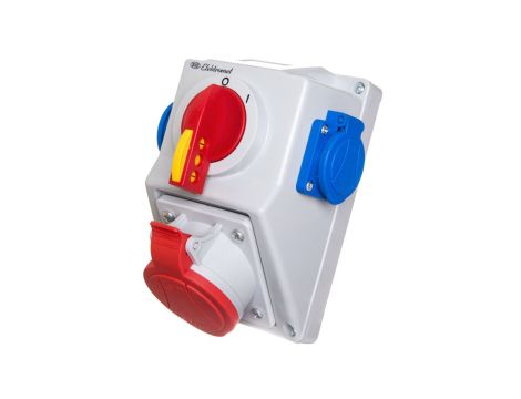 Zestaw instalacyjny 0-I 3P+N+Z, 2 x 2P+Z IP54 C32-18.2N 974061