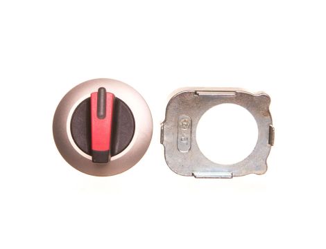 Napęd przełącznika 3 położeniowy I-O-II 30mm czerwony podświetlany z samopowrotu metal mat IP69k Sirius ACT 3SU1062-2DM20-0AA0