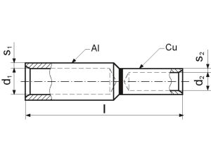 Złączka redukcyjna Al-Cu szczelna ACL 150-25 /50szt./