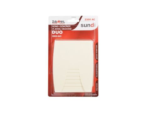 Gong DUO 230V beżowy GNS-943-BEZ SUN10000126