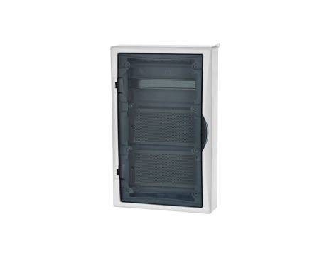 Rozdzielnica modułowa 3x36 natynkowa ECONOMIC BOX RN MULTIMEDIA 2P+Z drzwi transparentne 2506-21