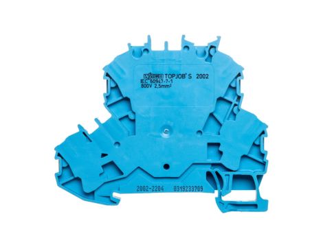 Złączka szynowa 2-pietrowa 2,5mm2 N/N niebieska 2002-2204/099-000 TOPJOBS /50szt./