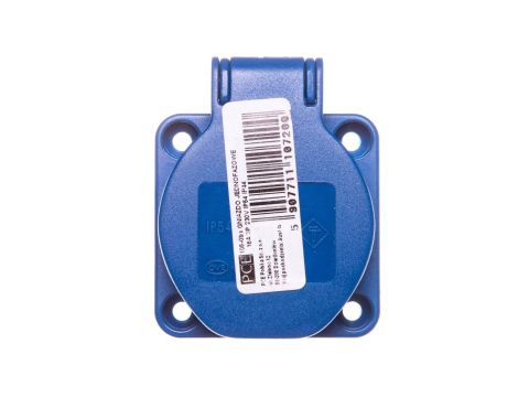 Gniazdo tablicowe 10/16A 2P+Z SCHUKO 230V niebieskie IP54 105-0bs