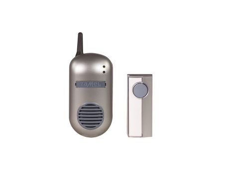 Dzwonek bezprzewodowy zestaw BULIK hermetyczny 230V zasięg 100m srebrny DRS-982K-SRB SUN10000007