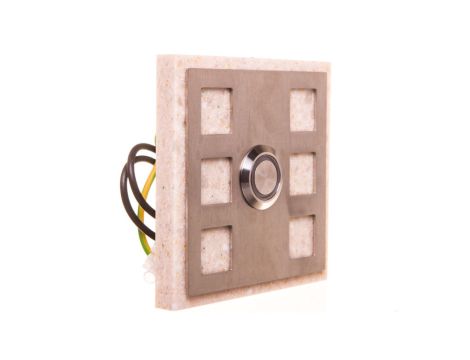 Przycisk dzwonkowy kwadratowy z podświetleniem beżowy 1A/250V PDK-251-BEZ YNS10000019