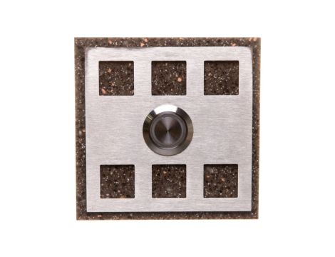 Przycisk dzwonkowy kwadratowy z podświetleniem brązowy 1A/250V PDK-251-BRA YNS10000020