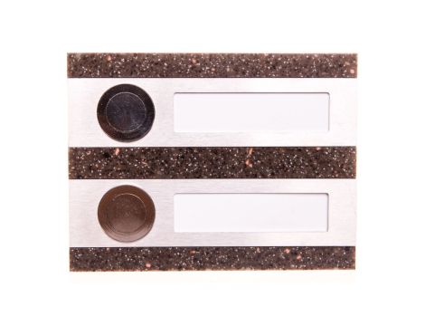 Przycisk dzwonkowy podłużny podwójny brązowy 1A/50V PDK-250/2-BRA YNS10000016