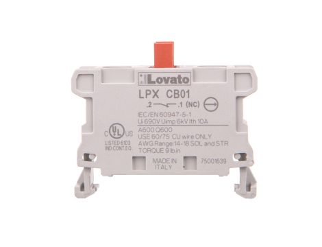 Zestyk 1R do serii Platinum zaciski śrubowe, montaż na tylnej ścianie LPXCB01