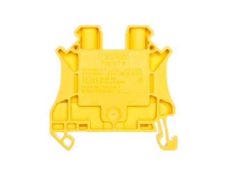 Złączka szynowa 2-przewodowa 6mm2 żółta Ex UT 6 YE 3045172 /50szt./