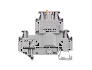 Złączka przelotowa 4-przewodowa z odłącznikiem nożowym 4mm2 szara UTTB 4-MT P/P LA 3046773