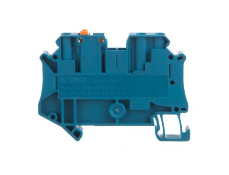 Złączka przelotowa 3-przewodowa z odłącznikiem nożowym 4mm2 niebieska UT 4-TWIN-MT P/P BU 3073021 /50szt./