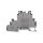 Złączka szynowa 3-piętrowa 2-przewodowa 4mm2 szara UT 4-L 3214363 /50szt./