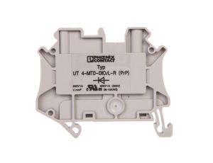 Złączka szynowa elementów kontrolnych 2-przewodowa 4mm2 szara UT 4-MTD-DIO/L-R 3046210 /50szt./