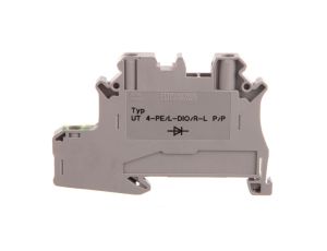 Złączka szynowa elementów kontrolnych 2-przewodowa 4mm2 szara UT 4-PE/L-DIO/R-L P/P 3046235 /50szt./