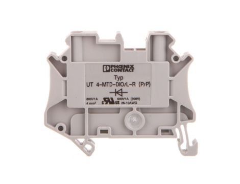 Złączka szynowa elementów kontrolnych 2-przewodowa 4mm2 szara UT 4-MTD-DIO/R-L 3046236 /50szt./