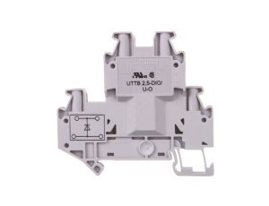 Złączka szynowa elementów kontrolnych 2-piętrowa 4-przewodowa 2,5mm2 szara UTTB 2,5-DIO/U-O 3046663 /50szt./