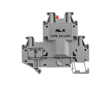 Złączka szynowa elementów kontrolnych 2-piętrowa 4-przewodowa 2,5mm2 szara UTTB 2,5-LA 24 R 3046692 /50szt./