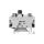 Złączka bezpiecznikowa 2-przewodowa 6mm2 szara 10A G 5x 20mm DIN 35mm 282-124 /40szt./