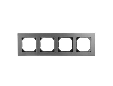 Merten M-Elegance Ramka poczwórna metalowa szara MTN403414