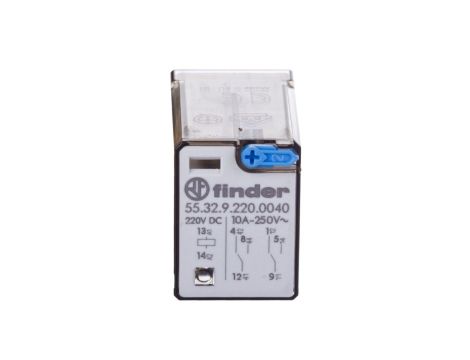 Przekaźnik eletromagnetyczny przemysłowy 2P 30V DC/250V AC AgNi 55.32.9.220.0040