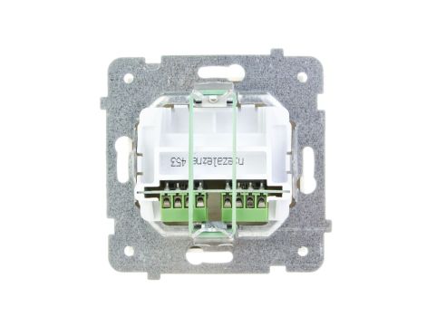 AS Gniazdo telefoniczne podwójne RJ11 niezależne ecru GPT-2GN/m/27