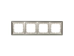 KOS66 Ramka poczwórna aluminium 664084