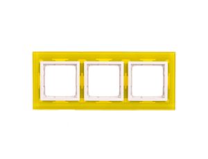 Simon 54 Nature Ramka potrójna szkło LIMONKOWY SORBET DRN3/90
