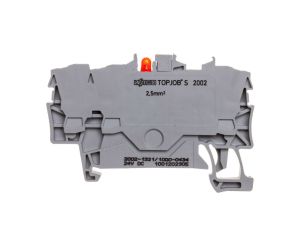 Złączka szynowa 3-przewodowa 2,5mm2 z LED szara TOPJOBS 2002-1321/1000-434 /100szt./