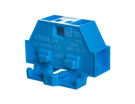 Złączka 4-przewodowa 1,5mm2 niebieska z mocowaniem śrubowym 260-334 /50szt./